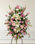 White Lilies with Tones of Pink and Lavender