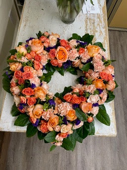 Blue Peaches and Orange Open Heart