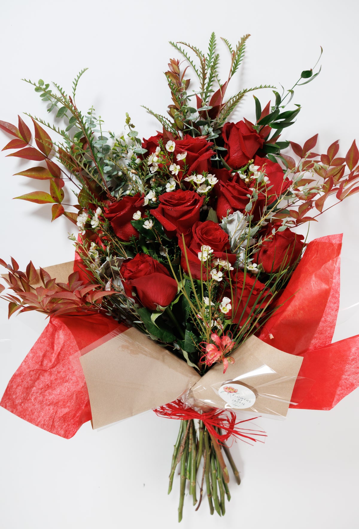 Indivually Wrapped Roses Hand-Wrapped Roses Long-Stemmed – Flowers by Jackie Lakeport