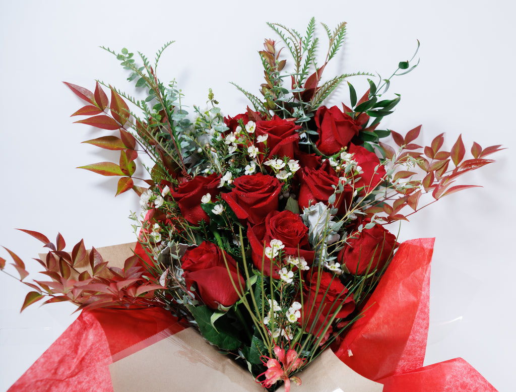 Hand-Wrapped Roses Long-Stemmed