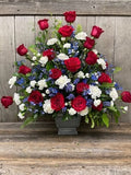 Patriotic array of florals