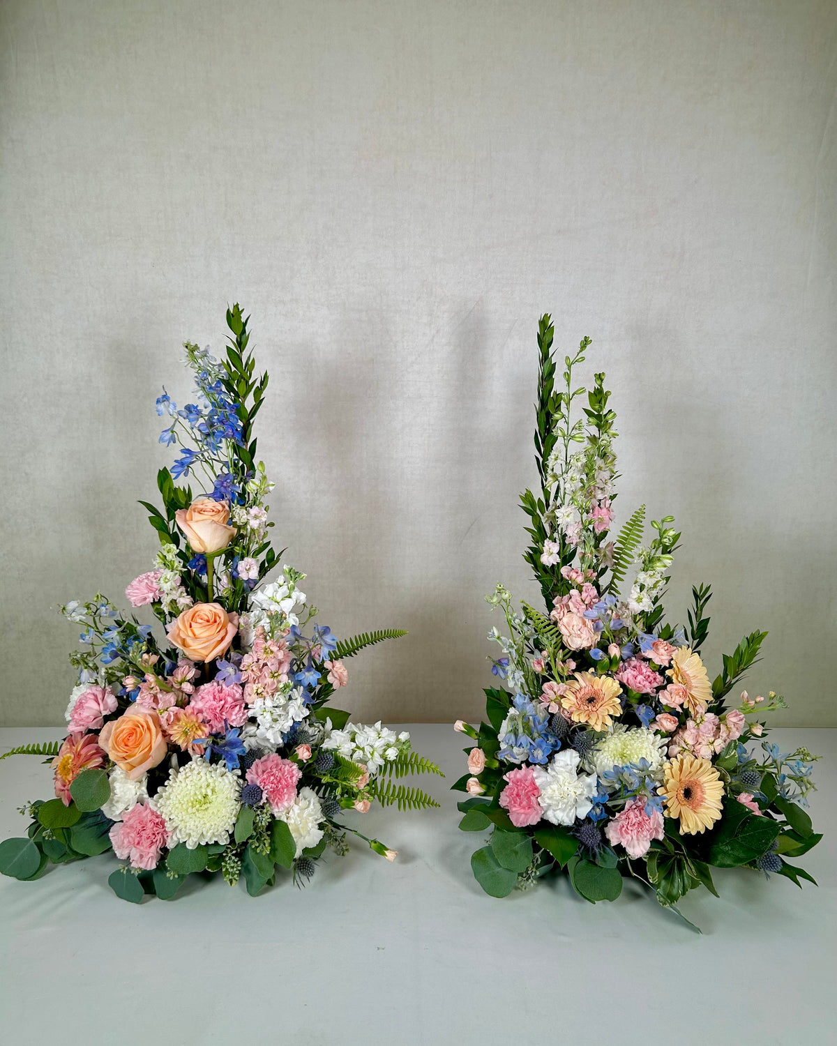 Soft Pastel Photo Tribute Arrangements