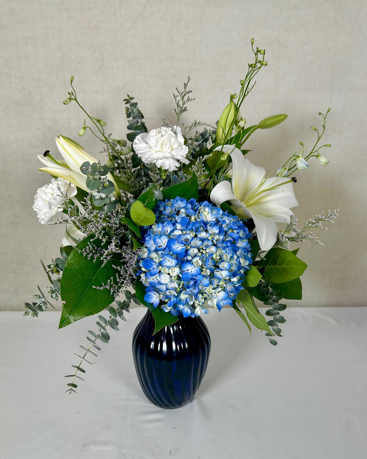 Blue Hues Sympathy Arrangement