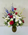 Colorful Sympathy Tribute in a Vase