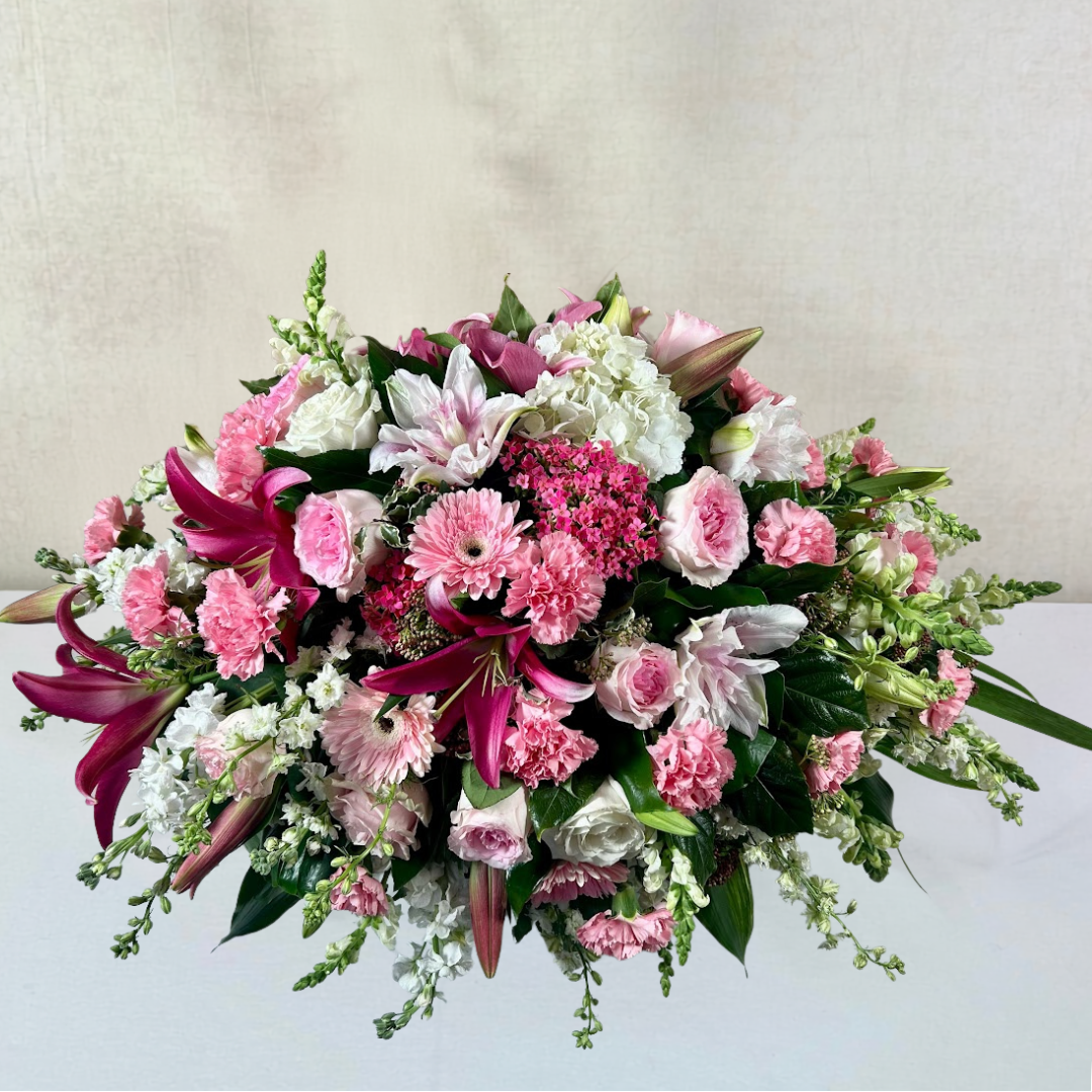 Gorgeous and Elegant Pink Casket Spray