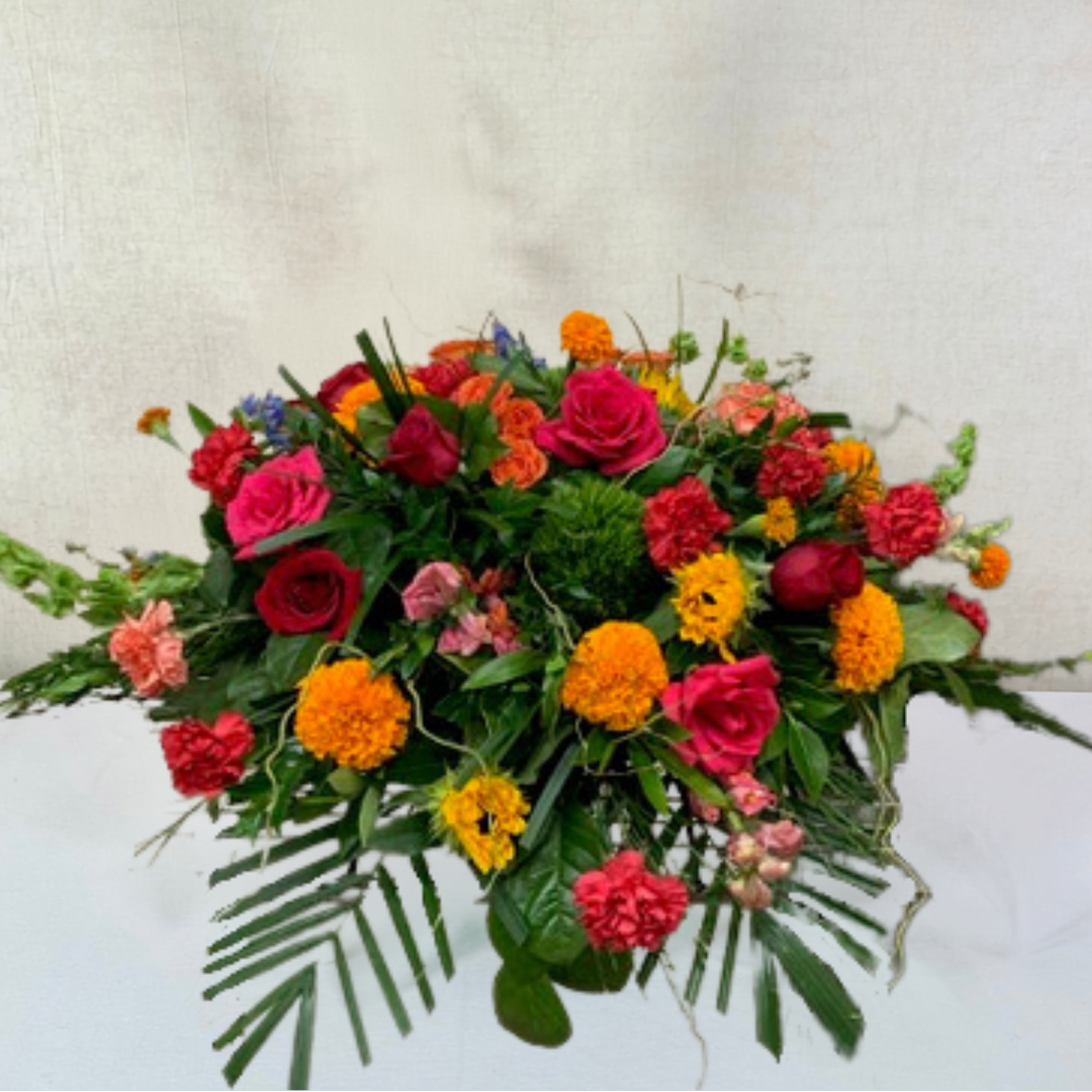 A Touch of the Garden Casket Spray