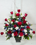 Patriotic Array of Florals Sympathy Arrangement
