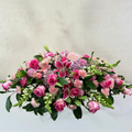 Lovely Lilies and Priceless Pink Roses Casket Spray